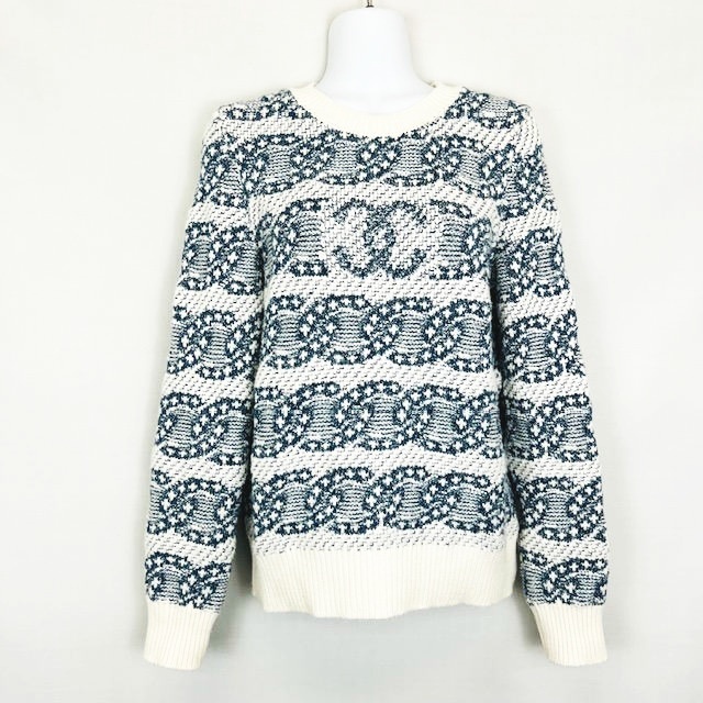 正規品販売! カシミヤ混 ココマーク CHANEL CHANEL ニット 38 長袖 セーター ニット+セーター