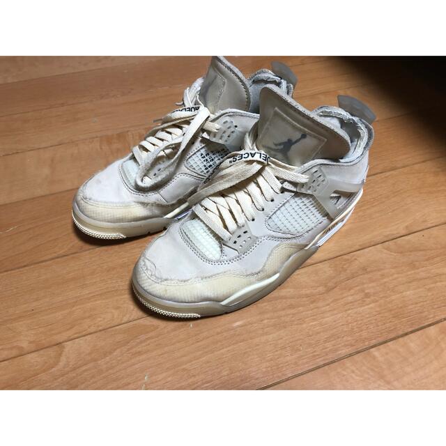 人気No.1 NIKE - White×NIKE aj-4 箱付き セイル オフホワイトOFF