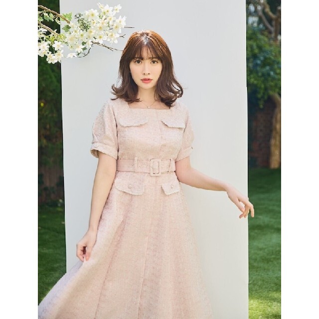 ロングワンピース/マキシワンピースHer lip to◆Classic Tweed Belted Dress