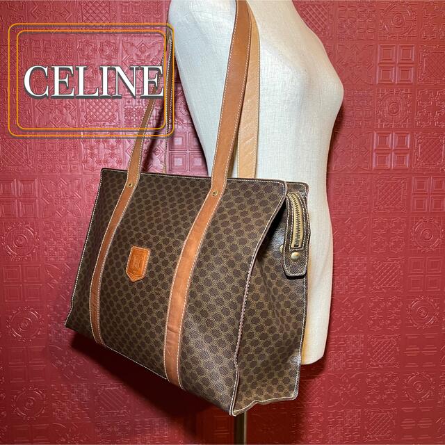 トートバッグ希少 CELINE トートバッグ　マカダム柄 ビンテージ