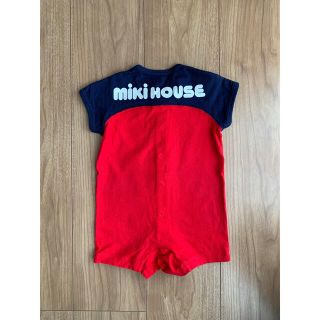 ミキハウス(mikihouse)のミキハウス バックロゴロンパース 70cm(ロンパース)