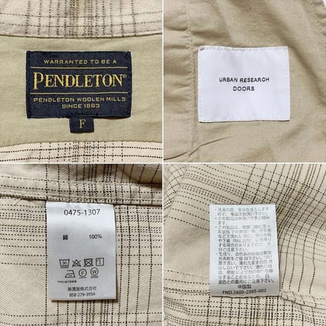 PENDLETON(ペンドルトン)の☆未使用 ペンドルトン ×アーバンリサーチ チェック ロング シャツ ワンピース レディースのワンピース(ロングワンピース/マキシワンピース)の商品写真