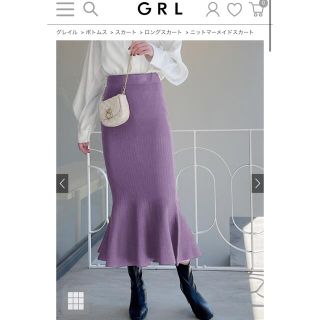 グレイル(GRL)のGRL♡新品タグ付きニットマーメイドスカート(ロングスカート)