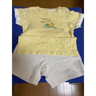 ディズニー(Disney)のべべ　クラッシックプーさん上下セット(Ｔシャツ)