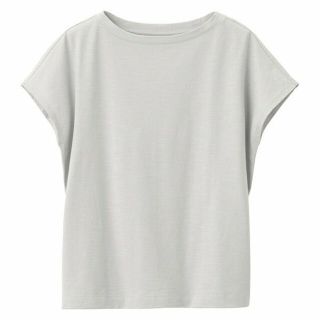 ムジルシリョウヒン(MUJI (無印良品))の無印良品 フレンチスリーブTシャツ グレー カットソー トップス muji(Tシャツ(半袖/袖なし))