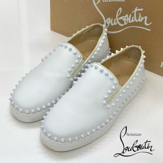 クリスチャンルブタン(Christian Louboutin)の3657 クリスチャンルブタン レザー スタッズ ピックボート スリッポン(スリッポン/モカシン)