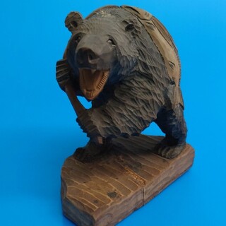 熊 木彫り 鮭の通販 54点 | フリマアプリ ラクマ