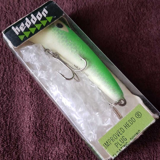 ルアー用品希少 ヘドン ヘッドプラグ 5/8oz グロー オールド HEDDON