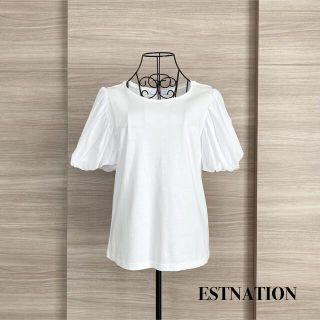 エストネーション(ESTNATION)のESTNATION エストネーション　ねじりパフスリーブカットソー(カットソー(半袖/袖なし))