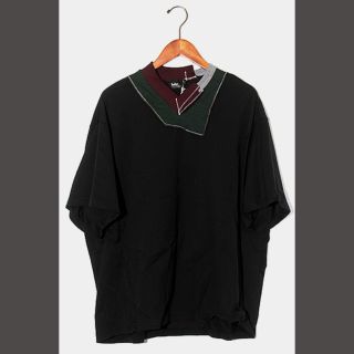 カラー(kolor)の22SS kolor カラー 度詰め天竺VネックTシャツ 3 BLACK(Tシャツ/カットソー(半袖/袖なし))