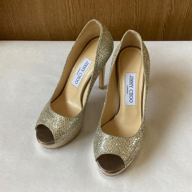 美品 ジミーチュウ グリッターパンプス - ハイヒール/パンプス