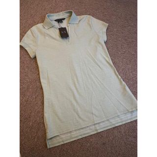 アルマーニエクスチェンジ(ARMANI EXCHANGE)の【タグ付き新品】ARMANI EXCHANGE ポロシャツ ボーダー ラメ(ポロシャツ)