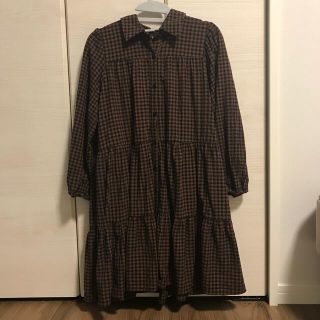 ザラ(ZARA)のZARA チェック ティアード ワンピース(ひざ丈ワンピース)