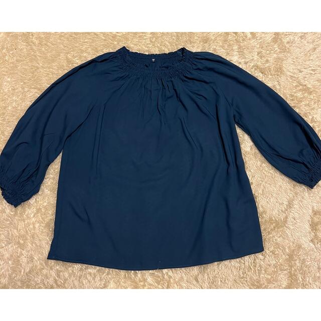 UNIQLO(ユニクロ)のUNIQLO 160㎝七分丈ブラウス キッズ/ベビー/マタニティのキッズ服女の子用(90cm~)(Tシャツ/カットソー)の商品写真