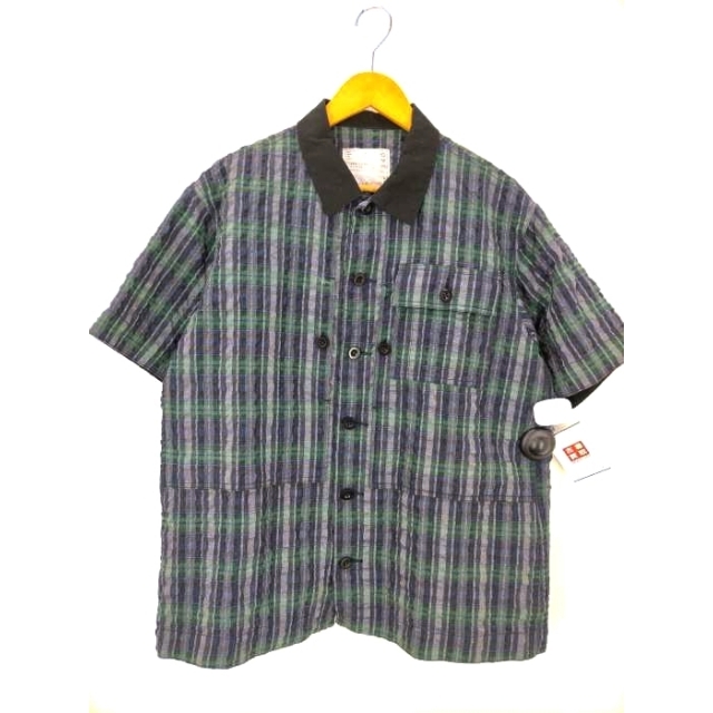 sacai チェック半袖シャツ | guardline.kz