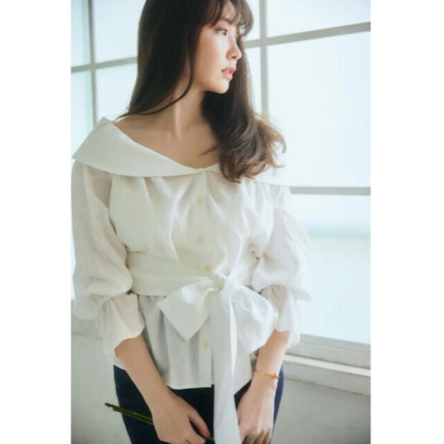 herlipto シャツ ブラウス Belted Cotton Blouse - シャツ/ブラウス ...