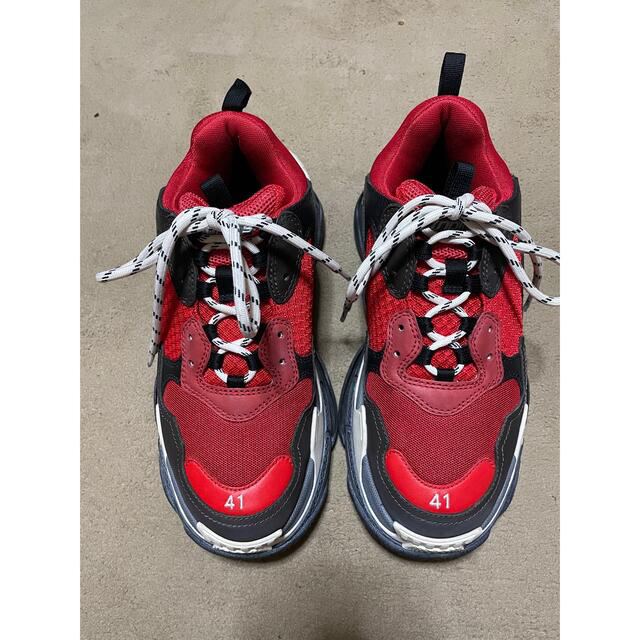 BALENCIAGA triple s BLACK/RED