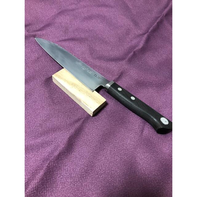 【中古】本割込三徳包丁　堺健龍　研ぎ済み インテリア/住まい/日用品のキッチン/食器(調理道具/製菓道具)の商品写真