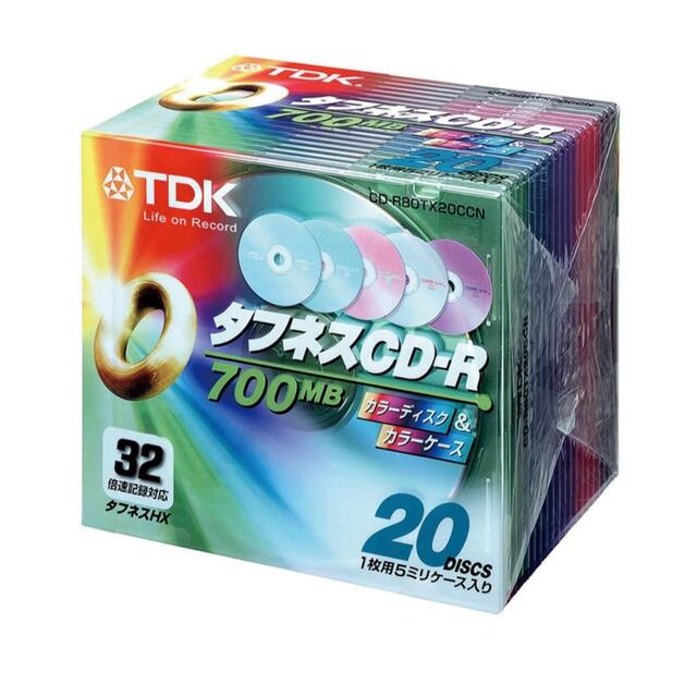 TDK CDRディスク 700MB カラーディスクケース エンタメ/ホビーのCD(その他)の商品写真