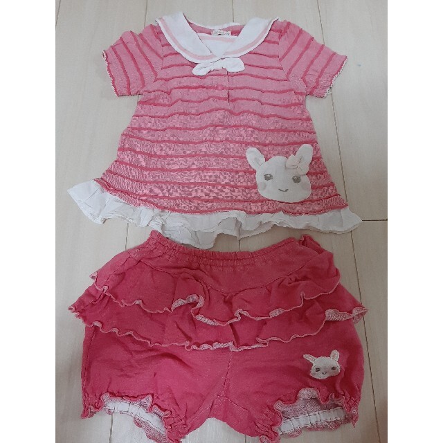 coeur a coeur(クーラクール)のクーラクール　うさみみ　セーラー　上下セット キッズ/ベビー/マタニティのキッズ服女の子用(90cm~)(Tシャツ/カットソー)の商品写真