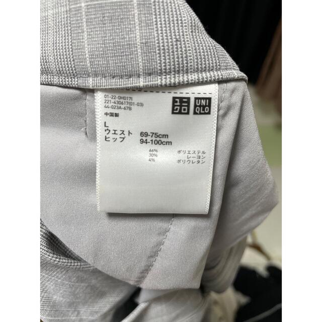 UNIQLO(ユニクロ)のUNIQLO チェック　アンクル丈　パンツ レディースのフォーマル/ドレス(スーツ)の商品写真