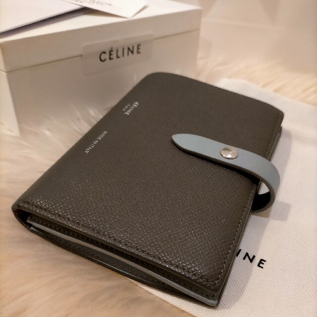 celine(セリーヌ)のCELINE セリーヌ ミディアム 財布♡グレー×水色♡ レディースのファッション小物(財布)の商品写真