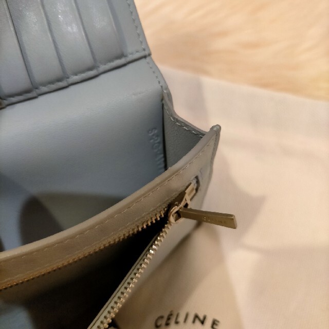 celine(セリーヌ)のCELINE セリーヌ ミディアム 財布♡グレー×水色♡ レディースのファッション小物(財布)の商品写真