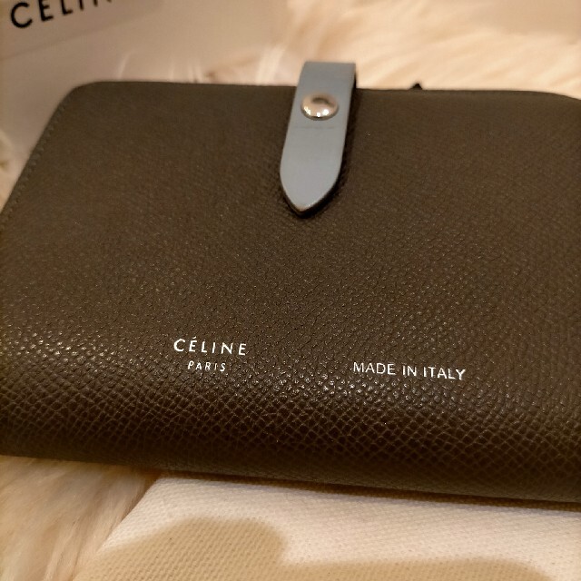 celine(セリーヌ)のCELINE セリーヌ ミディアム 財布♡グレー×水色♡ レディースのファッション小物(財布)の商品写真