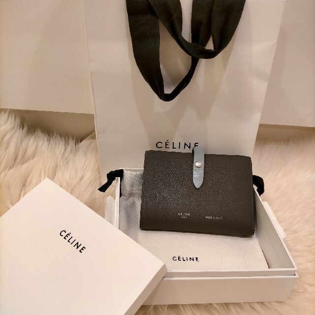 celine(セリーヌ)のCELINE セリーヌ ミディアム 財布♡グレー×水色♡ レディースのファッション小物(財布)の商品写真