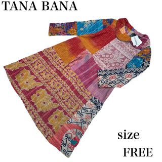 タナバナ(TANA BANA)の【新品】 東京カンカン TANA BANA ラリーキルト ワンピース 刺し子(ひざ丈ワンピース)