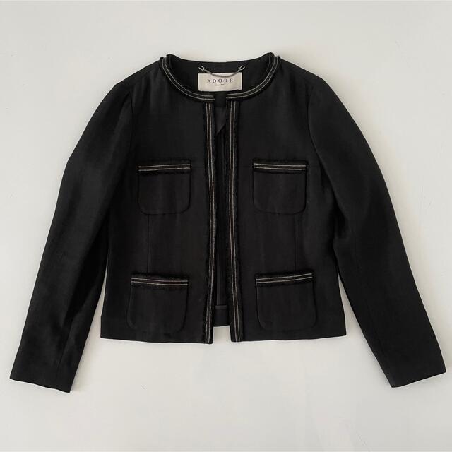ファクトリーアウトレット アドーア ADORE チェスターコート 黒 36