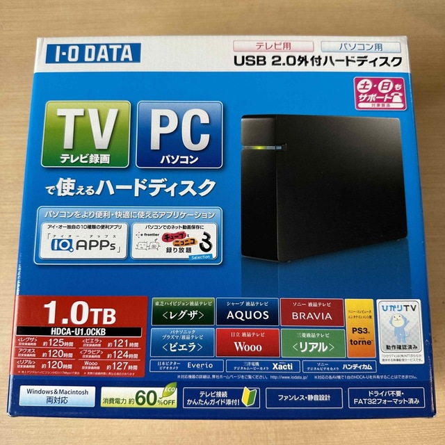 IODATA(アイオーデータ)の[送料無料] I-O DATA HDCA-Uシリーズ 外付け HDD 1TB スマホ/家電/カメラのPC/タブレット(PC周辺機器)の商品写真