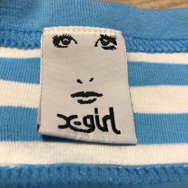 X-girl(エックスガール)のX-girl ボーダー　Tシャツ　半袖 レディースのトップス(Tシャツ(半袖/袖なし))の商品写真