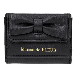 メゾンドフルール(Maison de FLEUR)のMaison de FLEUR カードケース ブラック(財布)