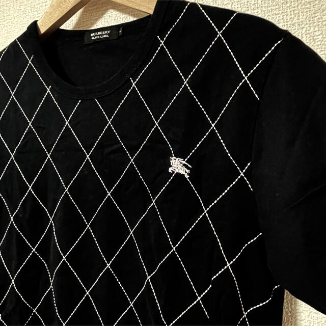 BURBERRY BLACK LABEL(バーバリーブラックレーベル)のBurberry バーバリー　Tシャツ　Mサイズ〜Lサイズ　濃紺　タバコ無　正規 メンズのトップス(Tシャツ/カットソー(半袖/袖なし))の商品写真