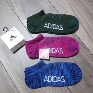 アディダス(adidas)のadidas　アディダス　23-25ｾﾝﾁ　靴下　３足セット(ソックス)