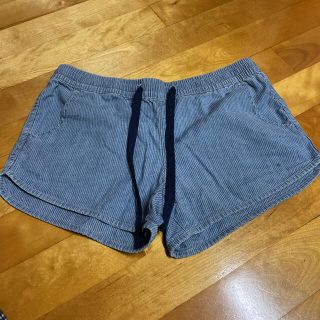 ショートパンツ　デニム風　ブルー(ショートパンツ)