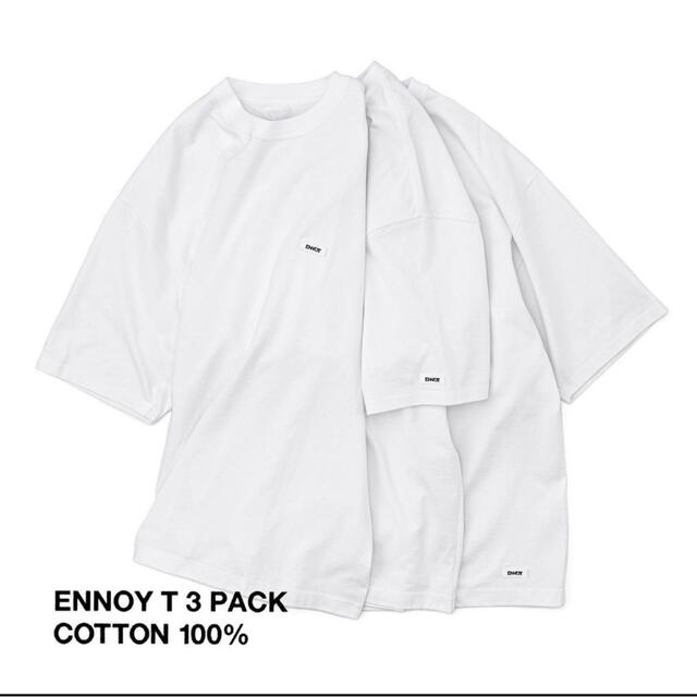 ENNOY 3PACK T-SHIRTS WHITE XL エンノイ パックT