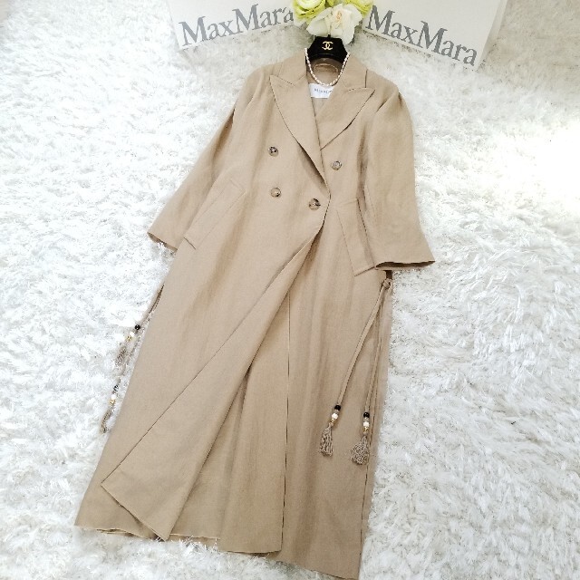 Max Mara(マックスマーラ)の★美品★マックスマーラ★Max Mara★リネンコート レディースのジャケット/アウター(ロングコート)の商品写真