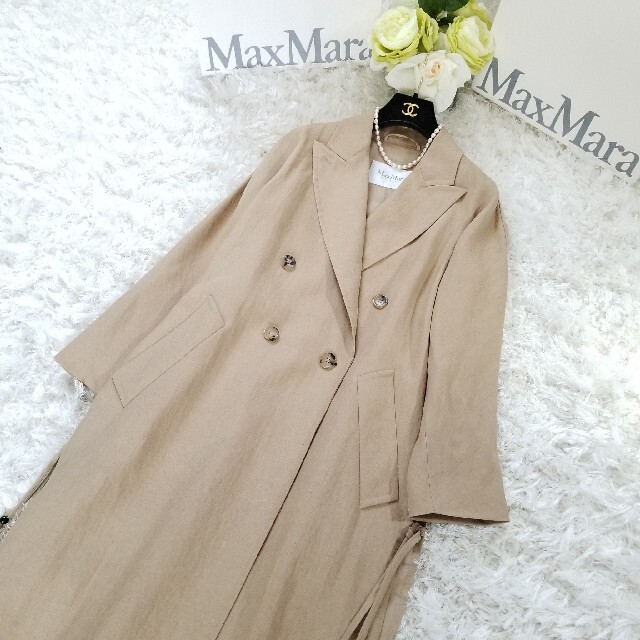 Max Mara(マックスマーラ)の★美品★マックスマーラ★Max Mara★リネンコート レディースのジャケット/アウター(ロングコート)の商品写真