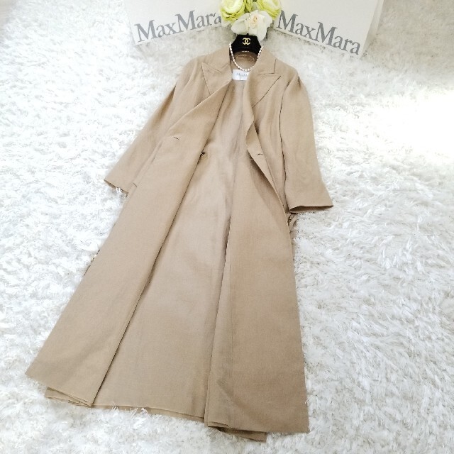 Max Mara(マックスマーラ)の★美品★マックスマーラ★Max Mara★リネンコート レディースのジャケット/アウター(ロングコート)の商品写真