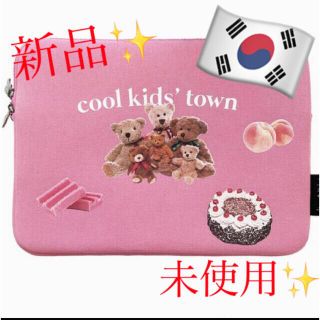 ショートケーキ ケース  韓国　Cool Kids TOWN ポーチ　熊　くま(ポーチ)