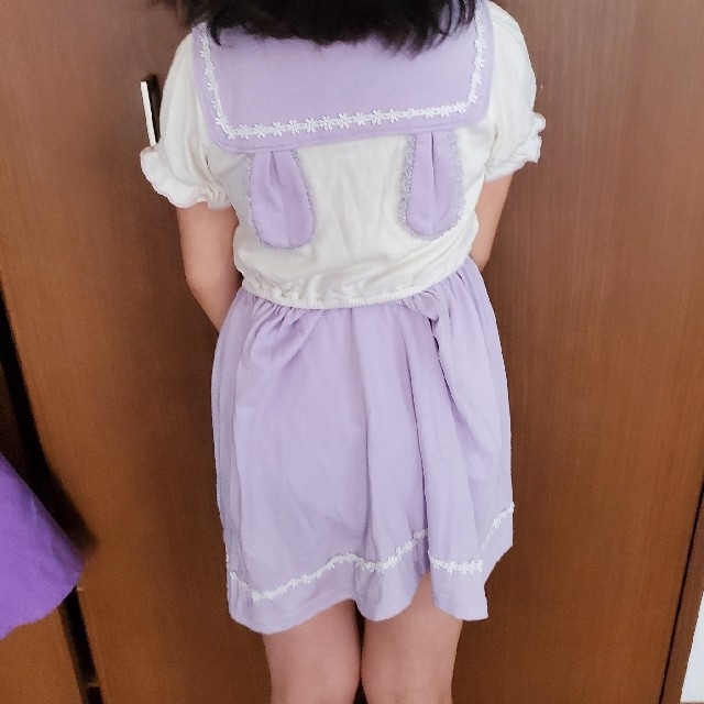 axes femme(アクシーズファム)のアクシーズファム 女の子 夏用 ワンピース紫130 キッズ/ベビー/マタニティのキッズ服女の子用(90cm~)(ワンピース)の商品写真