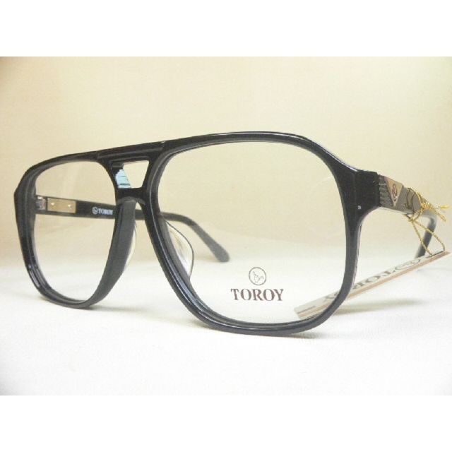 ★ TOROY 黒ぶちセル ヴィンテージ 眼鏡フレーム トロイ スクエア パリ型
