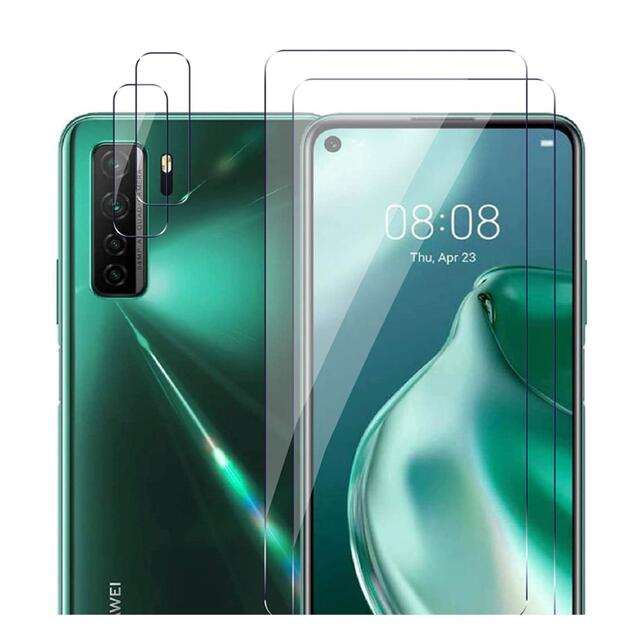 Huawei P40 Lite 用の ガラスフィルム /レンズフィルム x2 スマホ/家電/カメラのスマホアクセサリー(保護フィルム)の商品写真