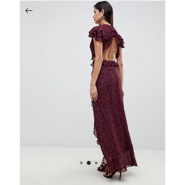 asos - ASOS ロングドレスドレス ワンピ 36 の通販 by junjun01818's