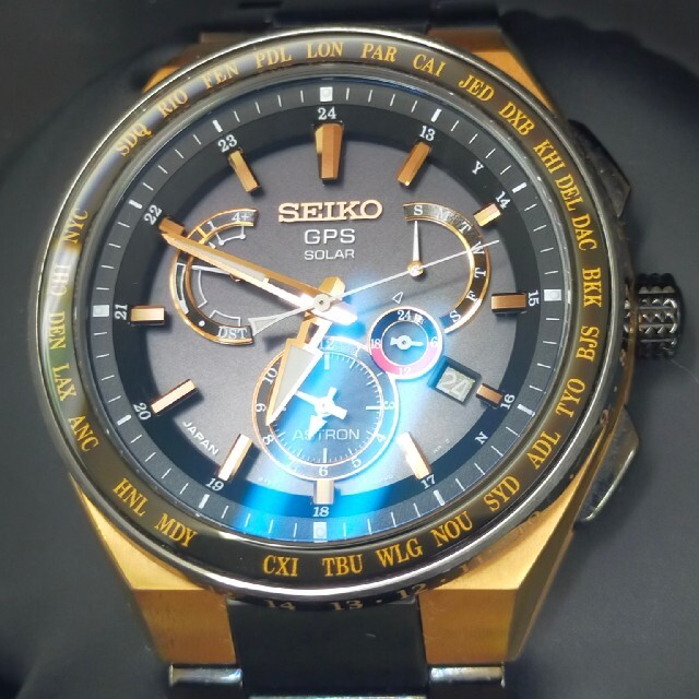 最も信頼できる 最終値下げ❗★極上美品★アストロンSBXB126 エグゼクティブライン　黒×金 腕時計(アナログ)