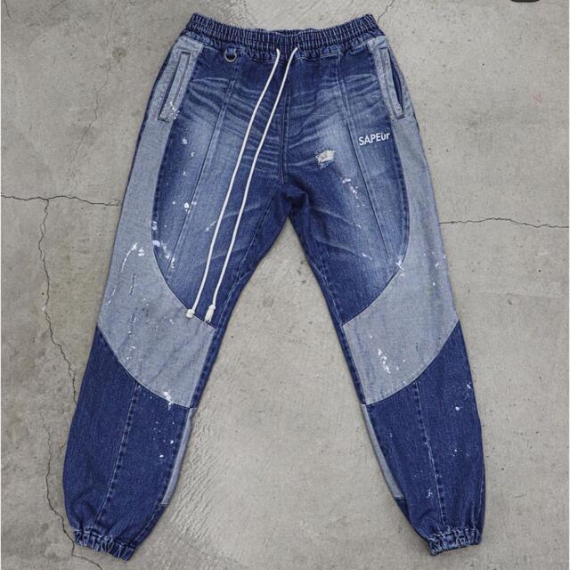 サプール SAPEur VINTAGE DENIM TRACK PANTSデニム