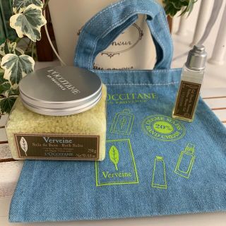 ロクシタン(L'OCCITANE)のロクシタン★バーベナ★バスソルト＆ミニバッグ(入浴剤/バスソルト)