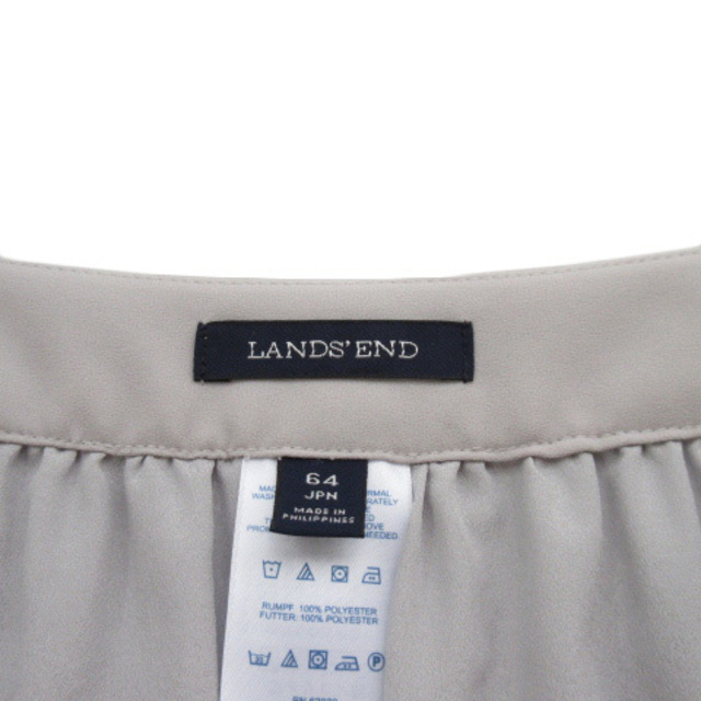 LANDS’END(ランズエンド)のランズエンド LANDS' END スカート プリーツ シフォン 64 グレー レディースのスカート(ひざ丈スカート)の商品写真